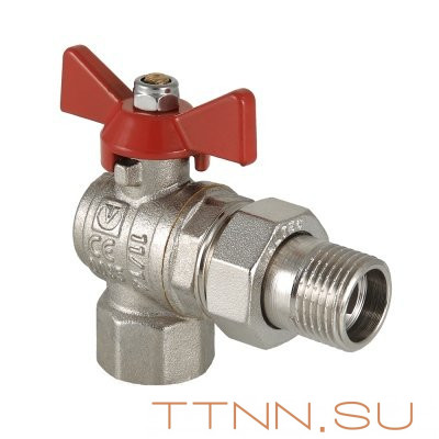 Кран шаровый с накидной гайкой угловой Valtec 1 VT.228.N.06 Кран шаровый с накидной гайкой угловой Valtec 1 VT.228.N.06