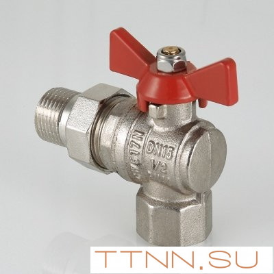 Кран шаровый с накидной гайкой угловой Valtec 1 VT.228.N.06 Кран шаровый с накидной гайкой угловой Valtec 1 VT.228.N.06