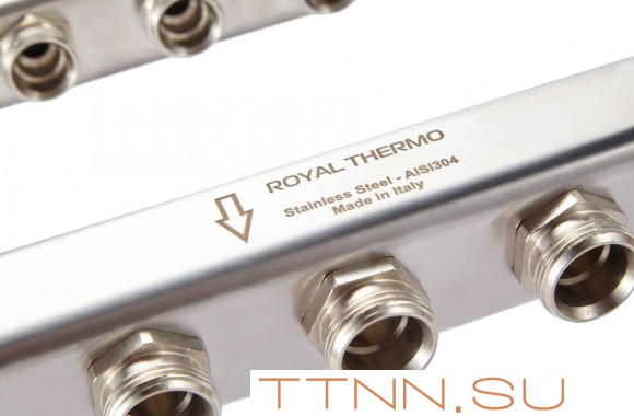Для отопления Royal Thermo 1" ВР-3/4" НР, 12 выходов, нерж. (RTE 51.112) Для отопления Royal Thermo 1" ВР-3/4" НР, 12 выходов, нерж. (RTE 51.112)