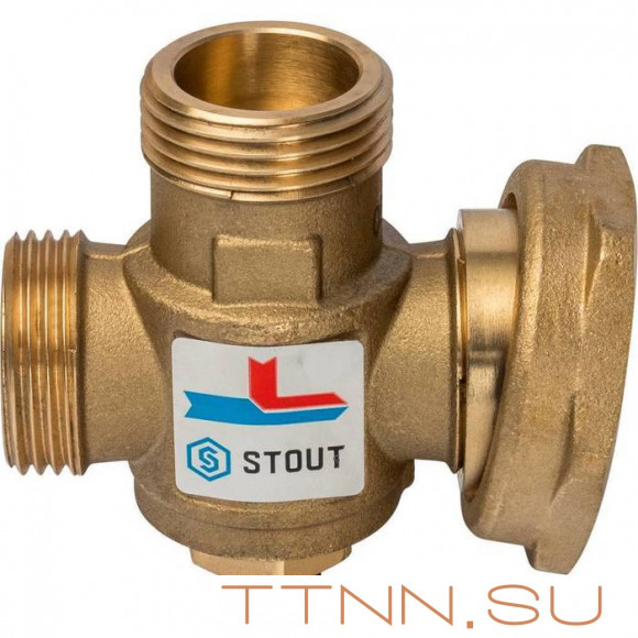 Смесительный клапан STOUT G 1 M-G 1 1/2 F-G 1 M 70°С Смесительный клапан STOUT G 1 M-G 1 1/2 F-G 1 M 70°С