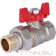 Шаровой кран с американкой 1/2" ВН/НР, ручка бабочка ROMMER RBV-0005-0510215 Шаровой кран с американкой 1/2" ВН/НР, ручка бабочка ROMMER RBV-0005-0510215