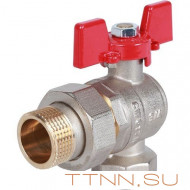 Шаровой кран угловой с американкой 3/4" ВН/НР, ручка бабочка ROMMER RBV-0006-0610220 Шаровой кран угловой с американкой 3/4" ВН/НР, ручка бабочка ROMMER RBV-0006-0610220