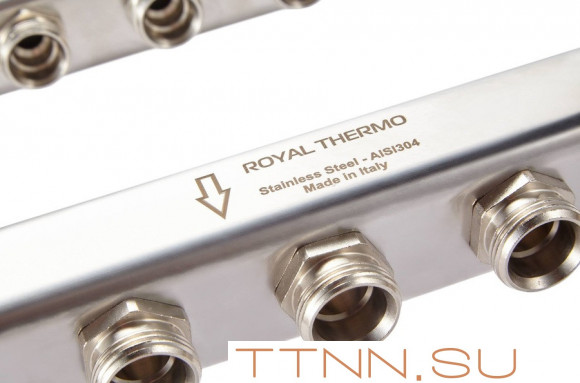 Для отопления Royal Thermo 1" ВР-3/4" НР, 9 выходов, нерж. (RTE 51.109) Для отопления Royal Thermo 1" ВР-3/4" НР, 9 выходов, нерж. (RTE 51.109)