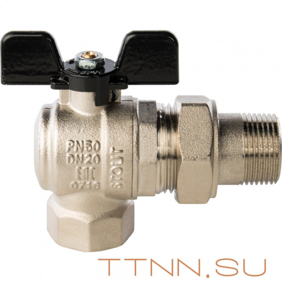 Кран шаровой с накидной гайкой угловой STOUT 3/4" SVB-0008-000020 Кран шаровой с накидной гайкой угловой STOUT 3/4" SVB-0008-000020