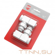 Набор вентелей Royal Thermo CUBE, УГЛОВОЙ, (2 шт) белый Набор вентелей Royal Thermo CUBE, УГЛОВОЙ, (2 шт) белый