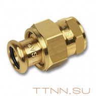 Пресс-фитинг Sanha, бронза, сгон ВПр-ВР с плоск.упл. 18x3/4 для медных труб прессовой Пресс-фитинг Sanha, бронза, сгон ВПр-ВР с плоск.упл. 18x3/4 для медных труб прессовой