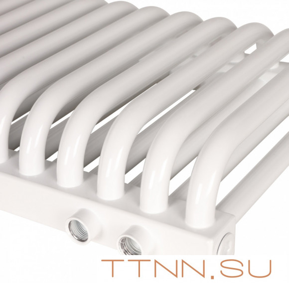 Стальной трубчатый радиатор 2-колончатый Rommer RST 2050/14 нижнее правое подключение RAL9016