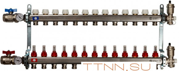 Коллектор с расходомерами STOUT SMS 0907 000013 Коллектор с расходомерами STOUT SMS 0907 000013