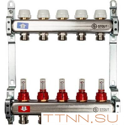 Коллектор с расходомерами STOUT SMS 0917 000005 Коллектор с расходомерами STOUT SMS 0917 000005