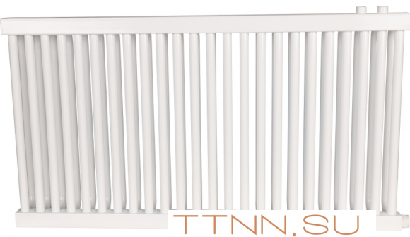 Стальной трубчатый радиатор 2-колончатый Rommer RST 2050/24 нижнее правое подключение RAL9016