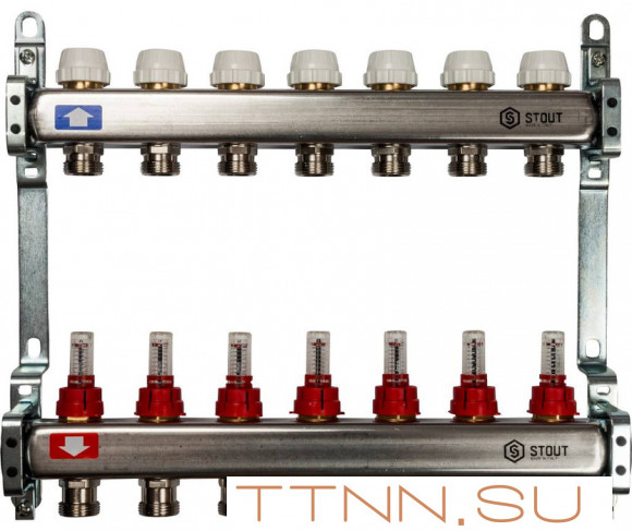Коллектор с расходомерами STOUT SMS 0917 000007 Коллектор с расходомерами STOUT SMS 0917 000007