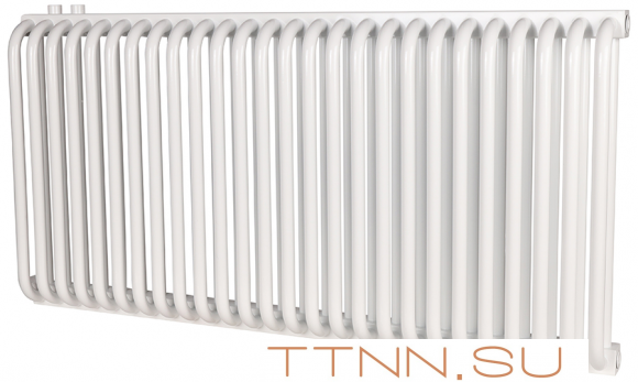 Стальной трубчатый радиатор 2-колончатый Rommer RST 2050/26 нижнее правое подключение RAL9016