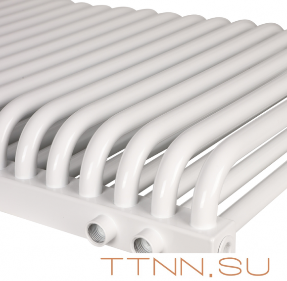 Стальной трубчатый радиатор 2-колончатый Rommer RST 2050/26 нижнее правое подключение RAL9016