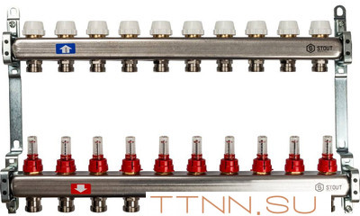 Коллектор с расходомерами STOUT SMS 0917 000010 Коллектор с расходомерами STOUT SMS 0917 000010
