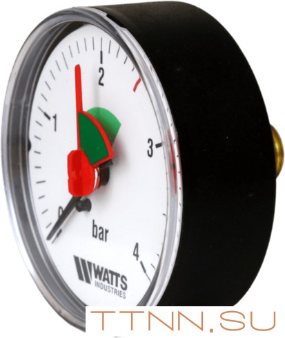Манометр аксиальный Watts F+R101(MHA) 63/4x1/4" Манометр аксиальный Watts F+R101(MHA) 63/4x1/4"