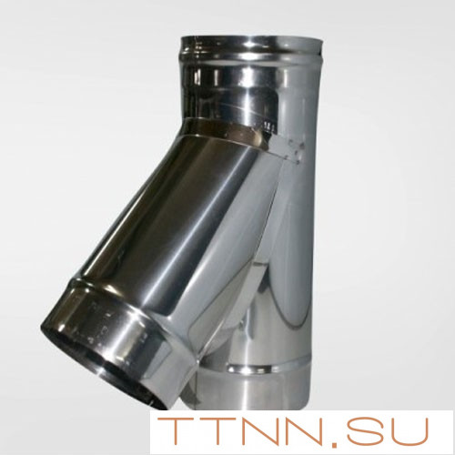 Тройник Нерж. 45° (1мм) диаметр 120 Тройник Нерж. 45° (1мм) диаметр 120