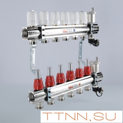 Для отопления VALTEC 1"х11 вых. Евроконус 3/4" с расходомерами в сборе Для отопления VALTEC 1"х11 вых. Евроконус 3/4" с расходомерами в сборе