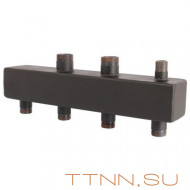 Стальной распределительный коллектор ROMMER на 2 отопительных контура 1 х 1 1/4", арт. RDG-0016-004002 Стальной распределительный коллектор ROMMER на 2 отопительных контура 1 х 1 1/4", арт. RDG-0016-004002