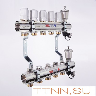 Для отопления VALTEC 1"х8 вых. Евроконус 3/4" Для отопления VALTEC 1"х8 вых. Евроконус 3/4"