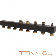 Стальной распределительный коллектор ROMMER на 4(5) отопительных контура 1 1/2", арт. RDG-0017-004045 Стальной распределительный коллектор ROMMER на 4(5) отопительных контура 1 1/2", арт. RDG-0017-004045