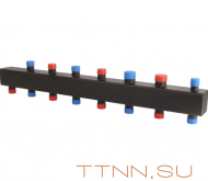 Стальной распределительный коллектор Rommer 4(6) контура 1х11/4 Стальной распределительный коллектор Rommer 4(6) контура 1х11/4