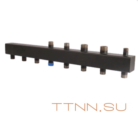 Стальной распределительный коллектор Rommer 5 контуров 1х11/4 Стальной распределительный коллектор Rommer 5 контуров 1х11/4