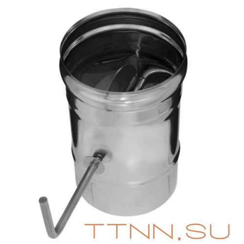 Шибер поворотный Нерж. (1мм) диаметр 120