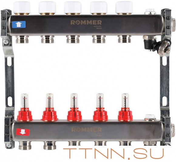 Для отопления Rommer 1"/3/4"x5 с расходомерами (RMS-1201-000005) Для отопления Rommer 1"/3/4"x5 с расходомерами (RMS-1201-000005)