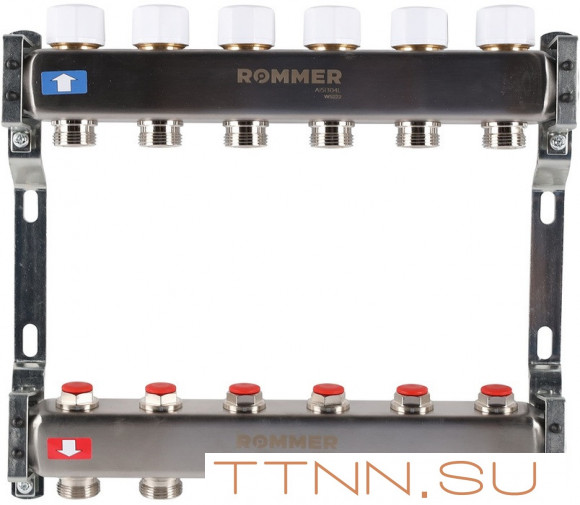 Для отопления Rommer 1"/3/4"x6 с запорными клапанами (RMS-3200-000006) Для отопления Rommer 1"/3/4"x6 с запорными клапанами (RMS-3200-000006)