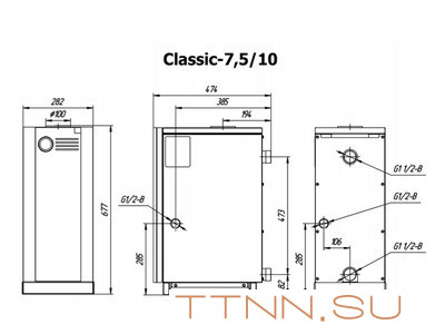 Напольный газовый котел Лемакс Classic-7,5