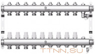 Коллектор нерж. для отопления Wester 1"-3/4 в сборе на 9 выходов с 2 заглушками Коллектор нерж. для отопления Wester 1"-3/4 в сборе на 9 выходов с 2 заглушками