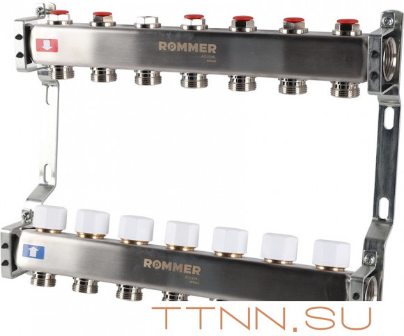 Для отопления Rommer 1"/3/4"x7 с запорными клапанами (RMS-3200-000007) Для отопления Rommer 1"/3/4"x7 с запорными клапанами (RMS-3200-000007)