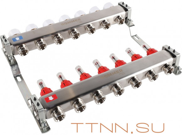 Для отопления Rommer 1"/3/4"x7 с расходомерами (RMS-1200-000007) Для отопления Rommer 1"/3/4"x7 с расходомерами (RMS-1200-000007)