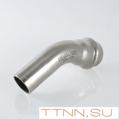 Угольник из нержавеющей стали 45 градусов внутренний/наружный Valtec 28х28 Угольник из нержавеющей стали 45 градусов внутренний/наружный Valtec 28х28