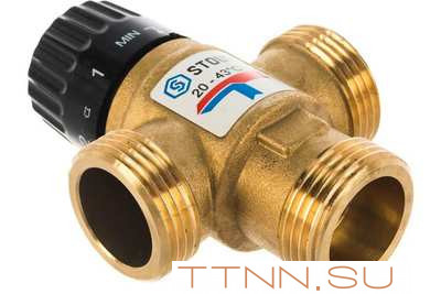 Смесительный клапан STOUT 1 НР 20-43°С KV 2,5 м3/ч Смесительный клапан STOUT 1 НР 20-43°С KV 2,5 м3/ч