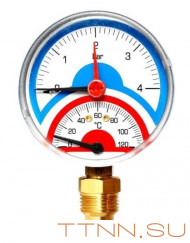 Термоманометр радиальный Watts FR 828(TMRA) 4x1/2" Термоманометр радиальный Watts FR 828(TMRA) 4x1/2"