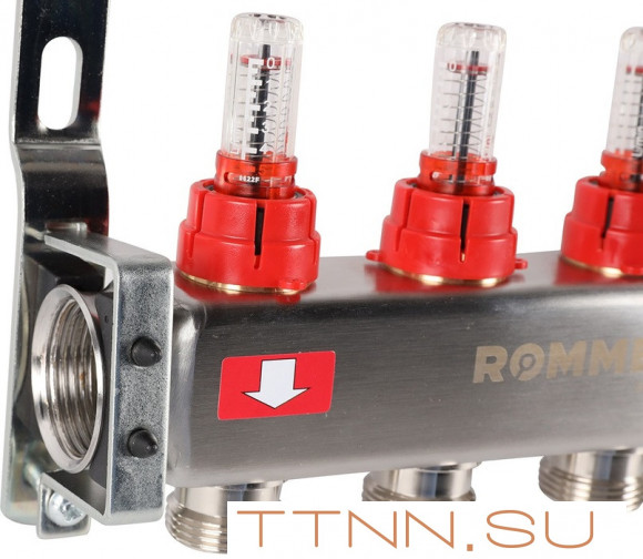 Для отопления Rommer 1"/3/4"x8 с расходомерами (RMS-1200-000008) Для отопления Rommer 1"/3/4"x8 с расходомерами (RMS-1200-000008)