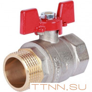 Шаровой кран 1" ВН/НР, ручка бабочка ROMMER RBV-0004-0210225 Шаровой кран 1" ВН/НР, ручка бабочка ROMMER RBV-0004-0210225