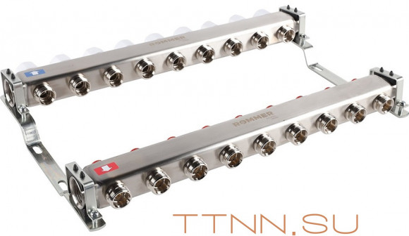 Для отопления Rommer 1"/3/4"x9 с запорными клапанами (RMS-3200-000009) Для отопления Rommer 1"/3/4"x9 с запорными клапанами (RMS-3200-000009)