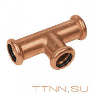 Тройник Sanha ВПр, 28x22x28, для медных труб прессовой Тройник Sanha ВПр, 28x22x28, для медных труб прессовой